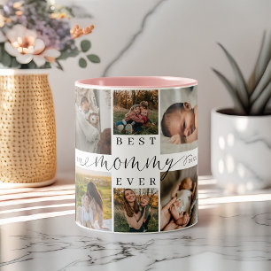 Best Mommy Ever   Mother's Day 8 Photo Collage Two-Tone Coffee Mug