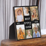 Best Mommy Ever - Mother's Day Photo Collage Plaque<br><div class="desc">Celebrate your mommy with the "Best Mommy Ever" Mother's Day Photo Collage Plaque. This personalized plaque features a beautifully arranged collage of cherished photos, capturing special moments and memories. The heartfelt message "Best Mommy Ever" adds a loving touch. Crafted from high-quality materials with a sleek finish, it's perfect for displaying...</div>