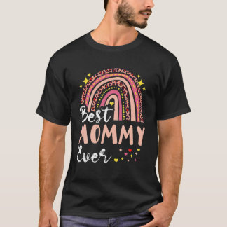 Best Mommy Ever Pink Leopard Mom Funny Mother's Da T-Shirt