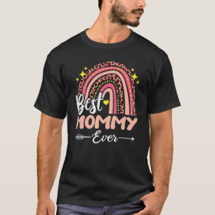 Best Mommy Ever Rainbow Leopard Plaid Mother's Day T-Shirt