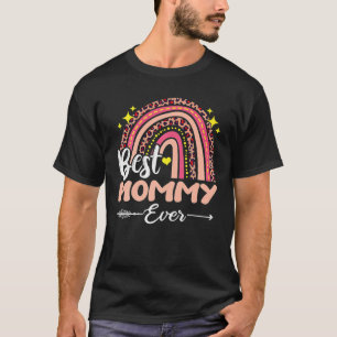 Best Mommy Ever Rainbow Leopard Plaid Mother's Day T-Shirt