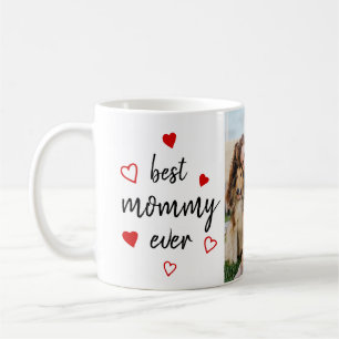 Best Mommy Ever Red Heart No Photo Mother's Day Coffee Mug