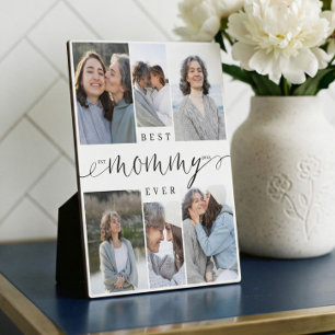 Best Mommy Ever Script 6 Photo Collage Keepsake Plaque