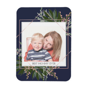 Best Mommy Mother's Day Floral Personalized Photo Magnet