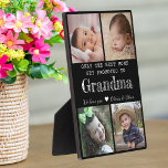 Best Moms Get Promoted To Grandma 4 Photo Collage Plaque<br><div class="desc">Photo collage plaque with 'Only The Best Moms Get Promoted To Grandma ' typography  . Makes a perfect gift for your favourite grandmother for mother's day , grandparent's day , birthday. Personalize with we love you message and grandchildren names.</div>