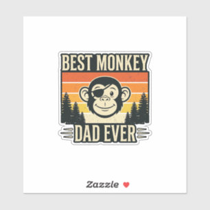 Best Monkey Dad Ever Vintage Monkey Father Shirt_1