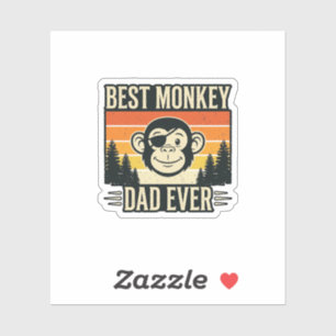 Best Monkey Dad Ever Vintage Monkey Father Shirt_1