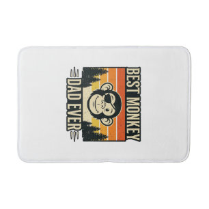 Best Monkey Dad Ever Vintage Monkey Father Shirt_1 Bath Mat