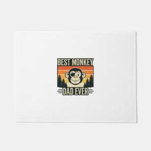 Best Monkey Dad Ever Vintage Monkey Father Shirt_1 Doormat