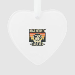 Best Monkey Dad Ever Vintage Monkey Father Shirt_1 Ornament