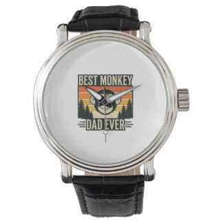 Best Monkey Dad Ever Vintage Monkey Father Shirt_1 Watch