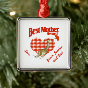 Best Mother Award Keepsake Metal Ornament