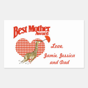 Best Mother Award Keepsake Sticker