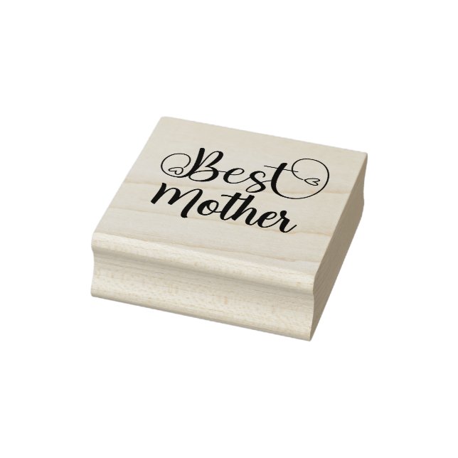 Best Mother Cursive Script Typography Rubber Stamp (Stamp)