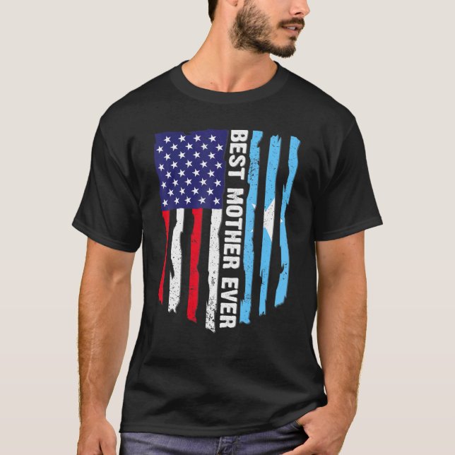 Best Mother Ever American Somalia Flag Graphic Mot T-Shirt (Front)