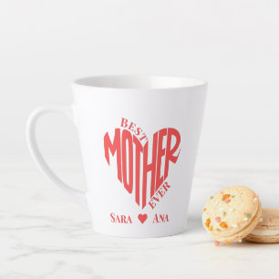 Best Mother Ever Heart Photo – Personalized Gift Latte Mug