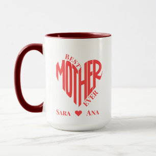 Best Mother Ever Heart Photo – Personalized Gift Mug