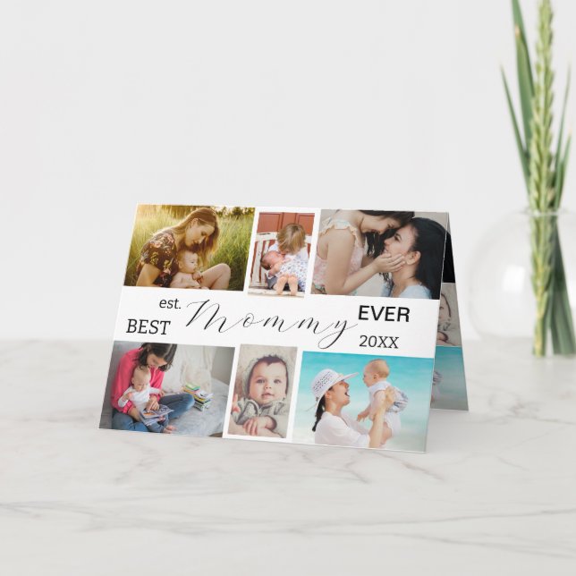 Best Mother Ever | Mother's Day 6-Photo Collage  Card (Front)