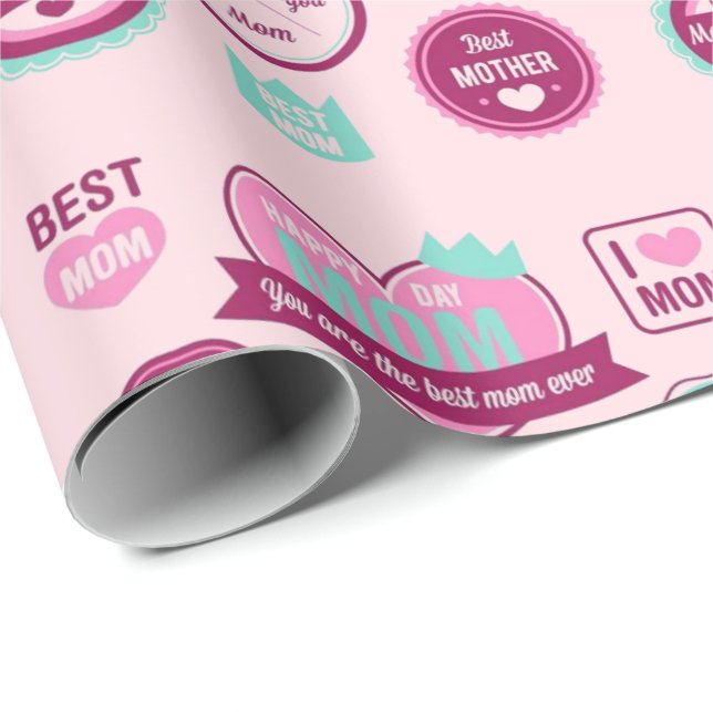 Best Mother Ever Pattern Wrapping Paper (Roll Corner)