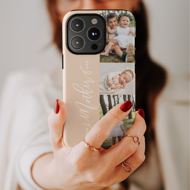 Best Mother Ever Script Mother's Day Photo Collage Case-Mate iPhone Case (Best Mother Ever Script Mother's Day Photo Collage Case-Mate iPhone Case)