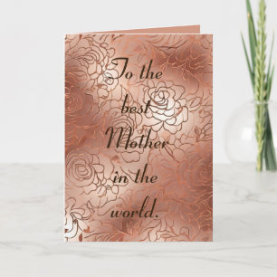 Best Mother in the World Holiday Card