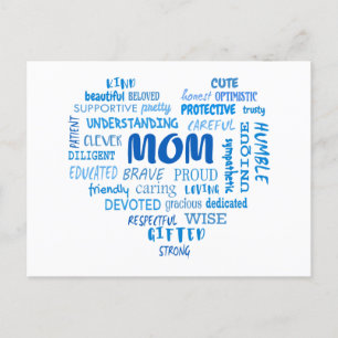 Best Mother qualities and mom characteristics Invi Postcard