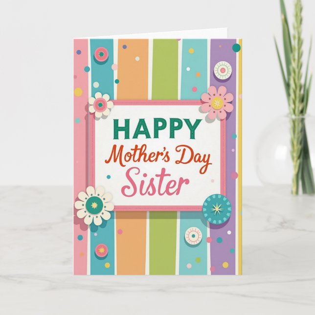 Best Mothers Day Design Card (Front)