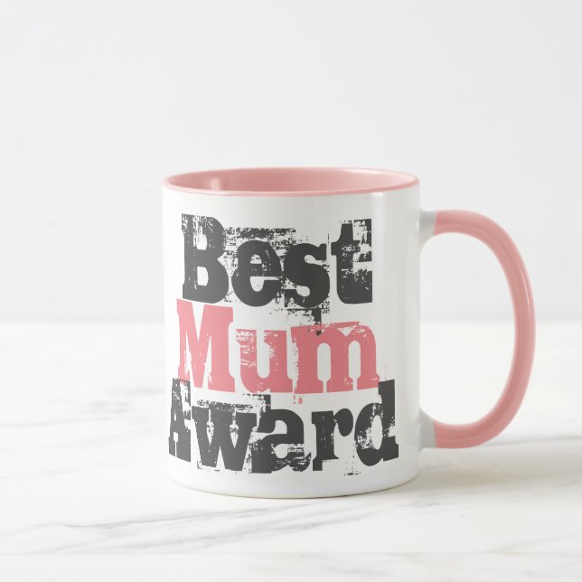 Best Mum Award in Pink - Two-Tone Coffee Mug (Right)