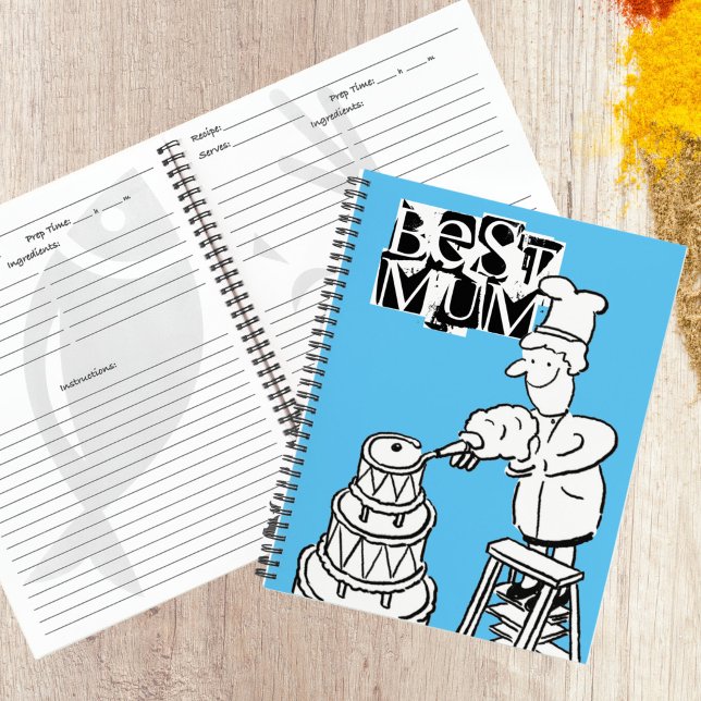 Best Mum Cake Maker Decorating Giant Cake Notebook (Best Mum Recipe Book)