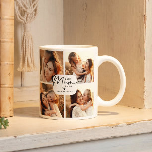 Best Mum Ever 4 Photo Collage Personalized Coffee Mug