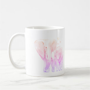 Best mum ever adorable elephants coffee mug