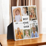 Best Mum Ever - Mother's Day Photo Collage Plaque<br><div class="desc">Celebrate your mum with the "Best Mum Ever" Mother's Day Photo Collage Plaque. This personalized plaque features a beautifully arranged collage of cherished photos, capturing special moments and memories. The heartfelt message "Best Mum Ever" adds a loving touch. Crafted from high-quality materials with a sleek finish, it's perfect for displaying...</div>