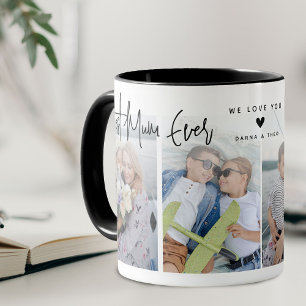 Best Mum Ever Script 4x Photo Mug