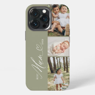 Best Mum Ever Script Mother's Day 3 Photo Collage iPhone 13 Pro Case