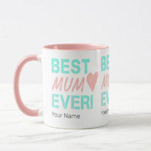 Best Mum Ever Vintage Mom Heart For Mother's Day Mug