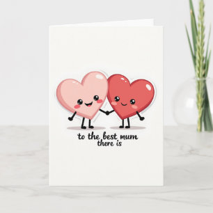 Best Mum Hearts Embrace Card