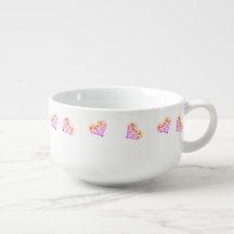 Best Mum|Mom Ever ~ Floral Heart ~ Soup Mug