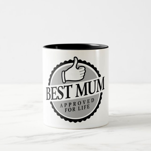 Best mum vintage Two-Tone coffee mug (Center)