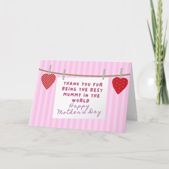 Best Mummy In The World Mother's Day Card (Front)