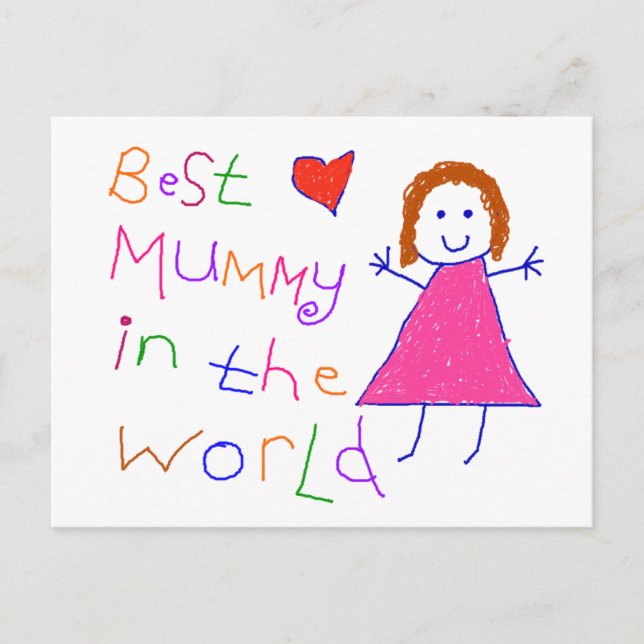 Best Mummy in World Postcard (Front)