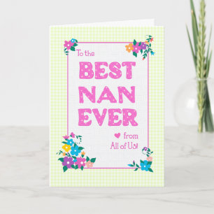  Best Nan Ever Mother's Day From All of Us Card