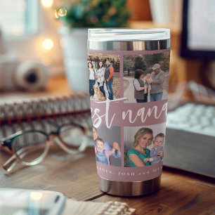 Best nana 10 photo collage personalized grandma insulated tumbler