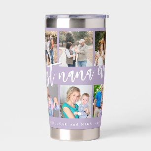 Best nana 10 photo collage personalized grandma insulated tumbler