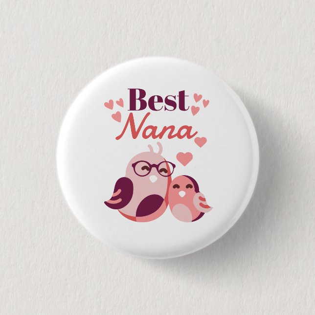 Best Nana 1 Inch Round Button (Front)