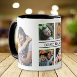 Best Nana Black And White Grandkids 6 Photo  Mug<br><div class="desc">Unique photo collage mug  in Black And White personalized with 6 grandchildren pictures for grandma's birthday or any holiday . Makes a special keepsake mug for grandmother.</div>