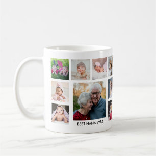 Best Nana Ever 18 Family Photo Collage Coffee   Mug