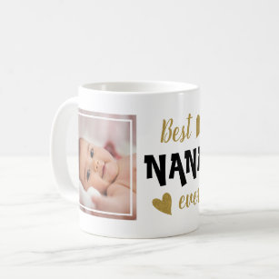 Best Nana Ever 2 Photo Black And Gold Coffee Mug