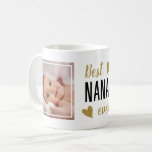 Best Nana Ever 2 Photo Black And Gold Keepsake Coffee Mug<br><div class="desc">Best nana ever photo mug to personalize with 2 photos. Makes a great gift for birthday, mother's day and holidays.</div>