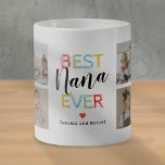 Best Nana Ever 8 Photo Coffee Mug<br><div class="desc">Personalized grandma coffee mug featuring the text "best nana ever", and the childrens names. Plus 8 precious family photo template for you to customize with your own to make this an extra special grandmother gift.</div>