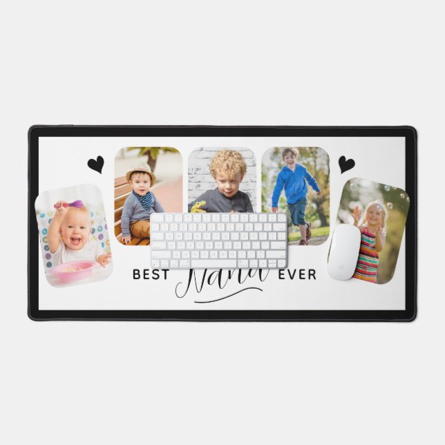Best Nana Ever Calligraphy 5 Photo Desk Mat (Keyboard & Mouse)